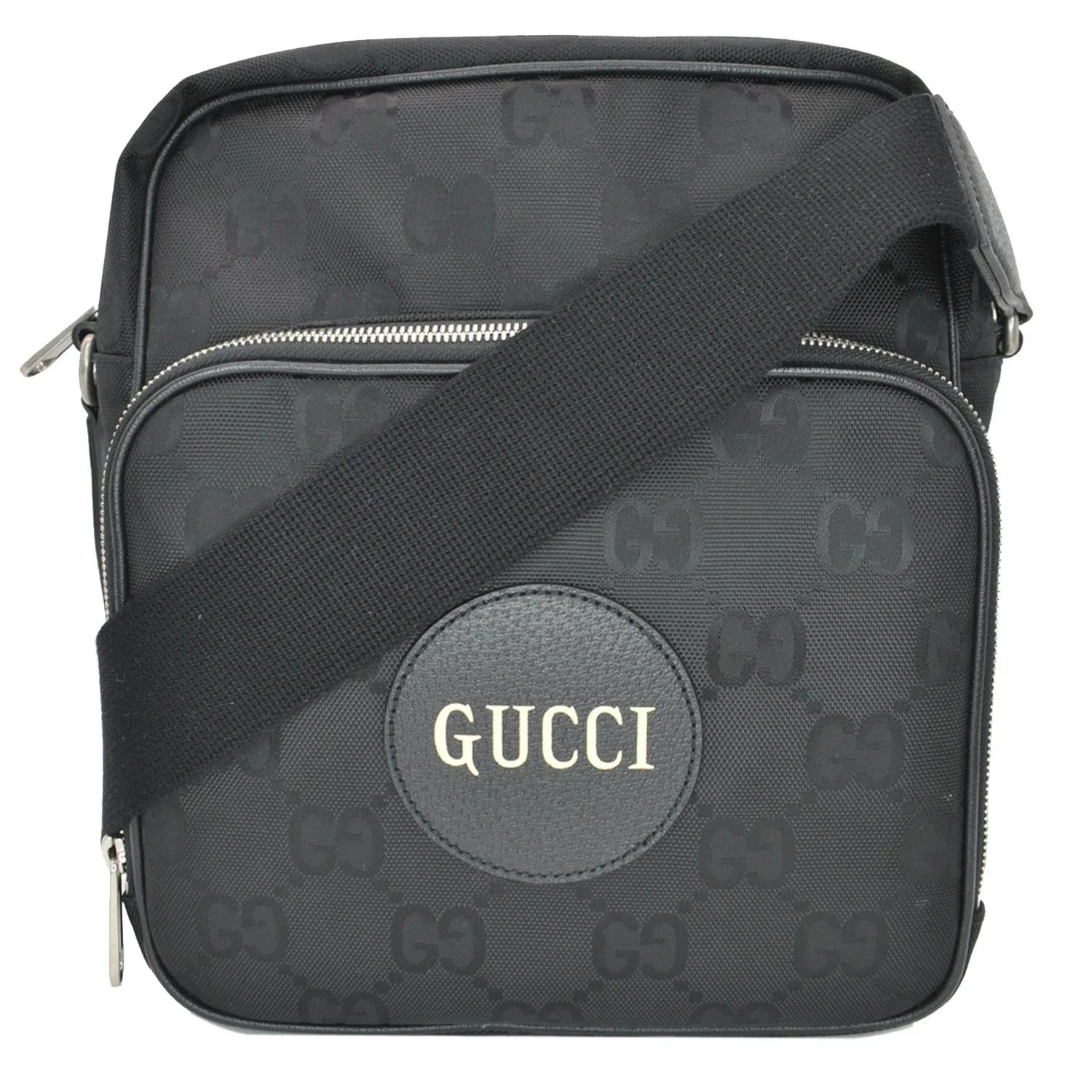 Pre-owned GUCCI Off The Grid GG Monogram Nylon Shoulder Bag Black 625858