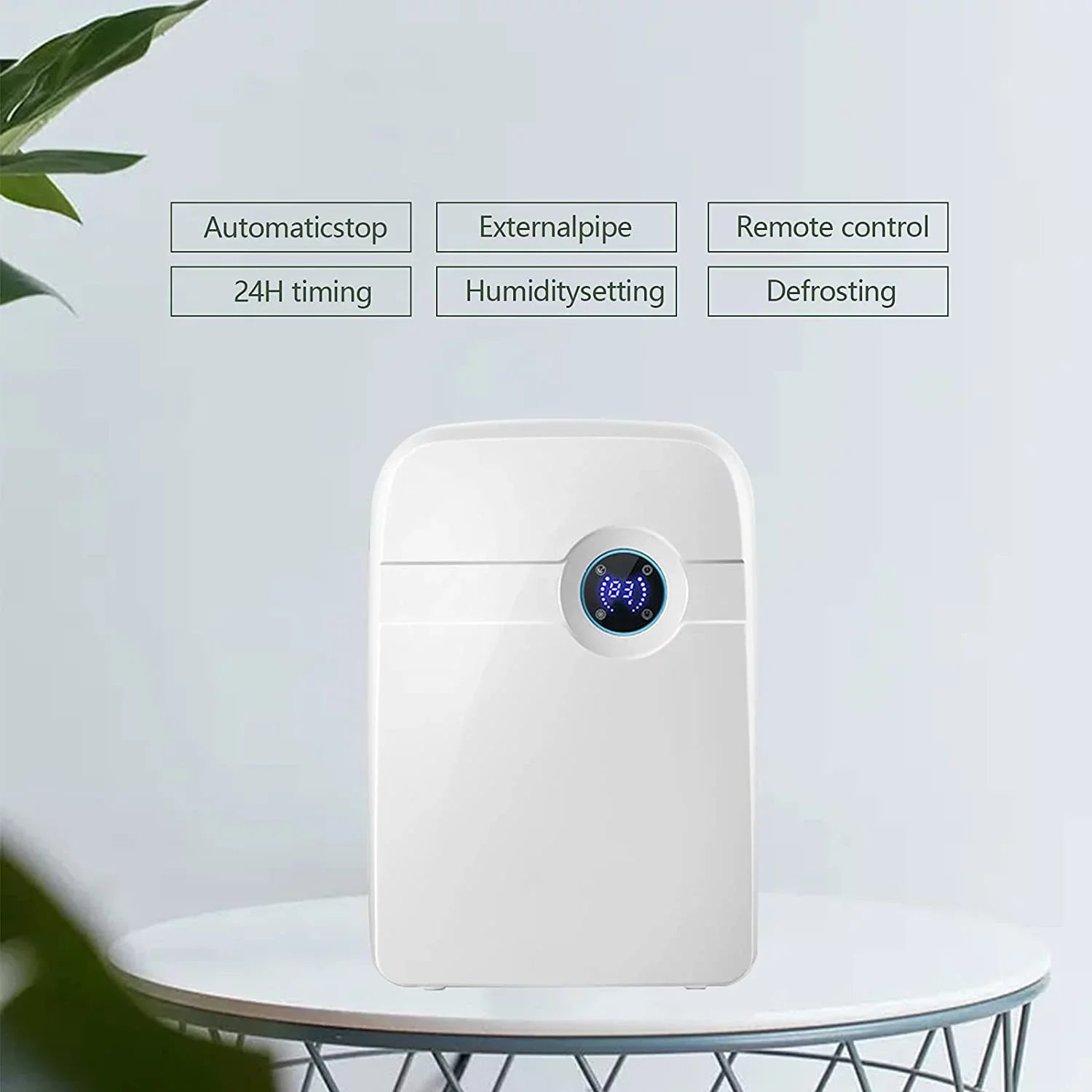 Miumaeov Silent Dehumidifier Moisture Humidity Removal Absorber 2.5L with Drain Hose
