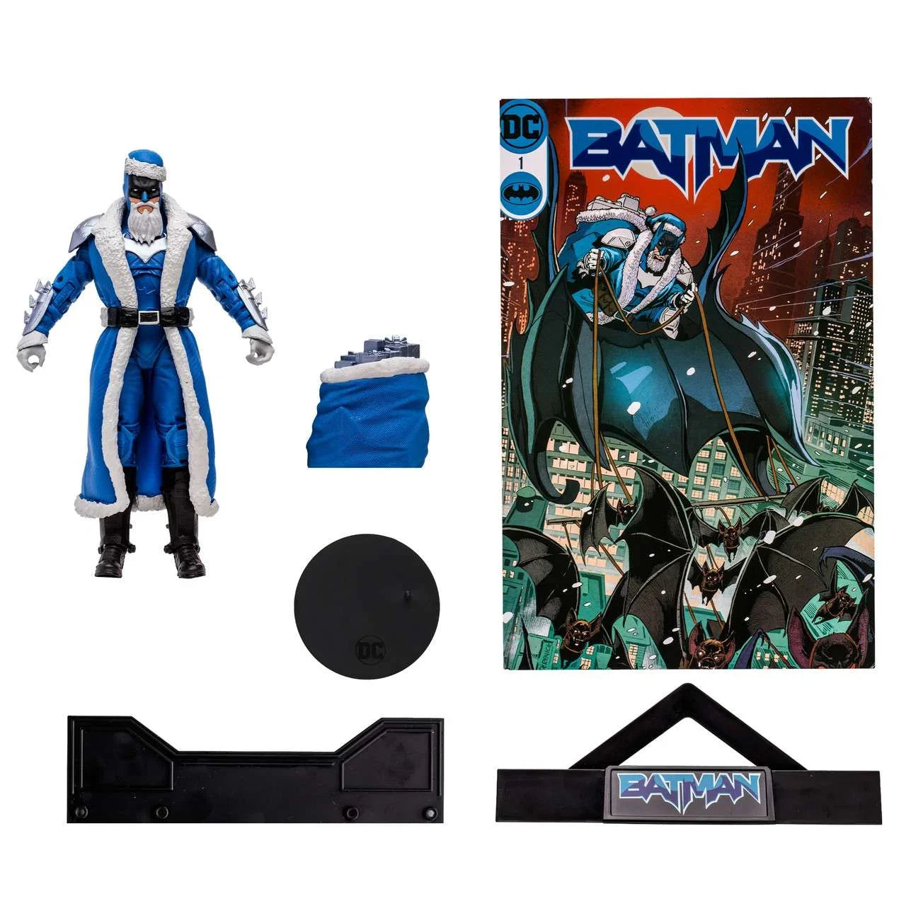 McFarlane DC Gold Label Collection Batman Santa Action Figure (Blue Suit)