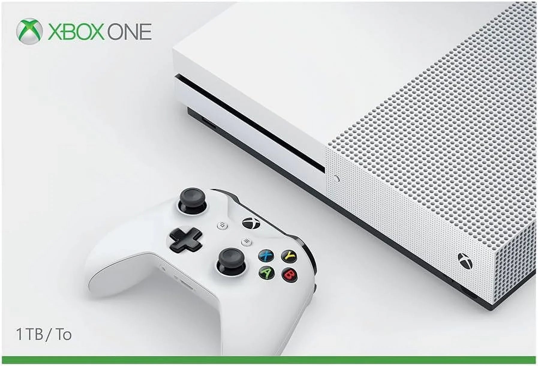 Microsoft Xbox One S White 1TB Gaming Console + 4in1 BOLT AXTION Bundle Like New