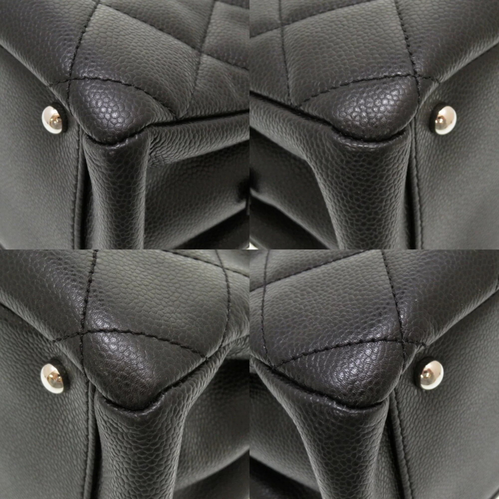 Pre-Owned Chanel Caviar Skin Matelasse Black 17th Series A67294 Silver Chain Tote Bag Cocomark (Good)