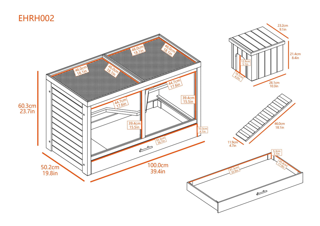 New Age Pet ECOFLEX® Park Avenue Indoor Rabbit Hutch