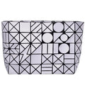 Gray Shoulder Handbag with Metal Chain and Stylish Geometric Design - Crossbody Messenger Bag Purse for Casual and