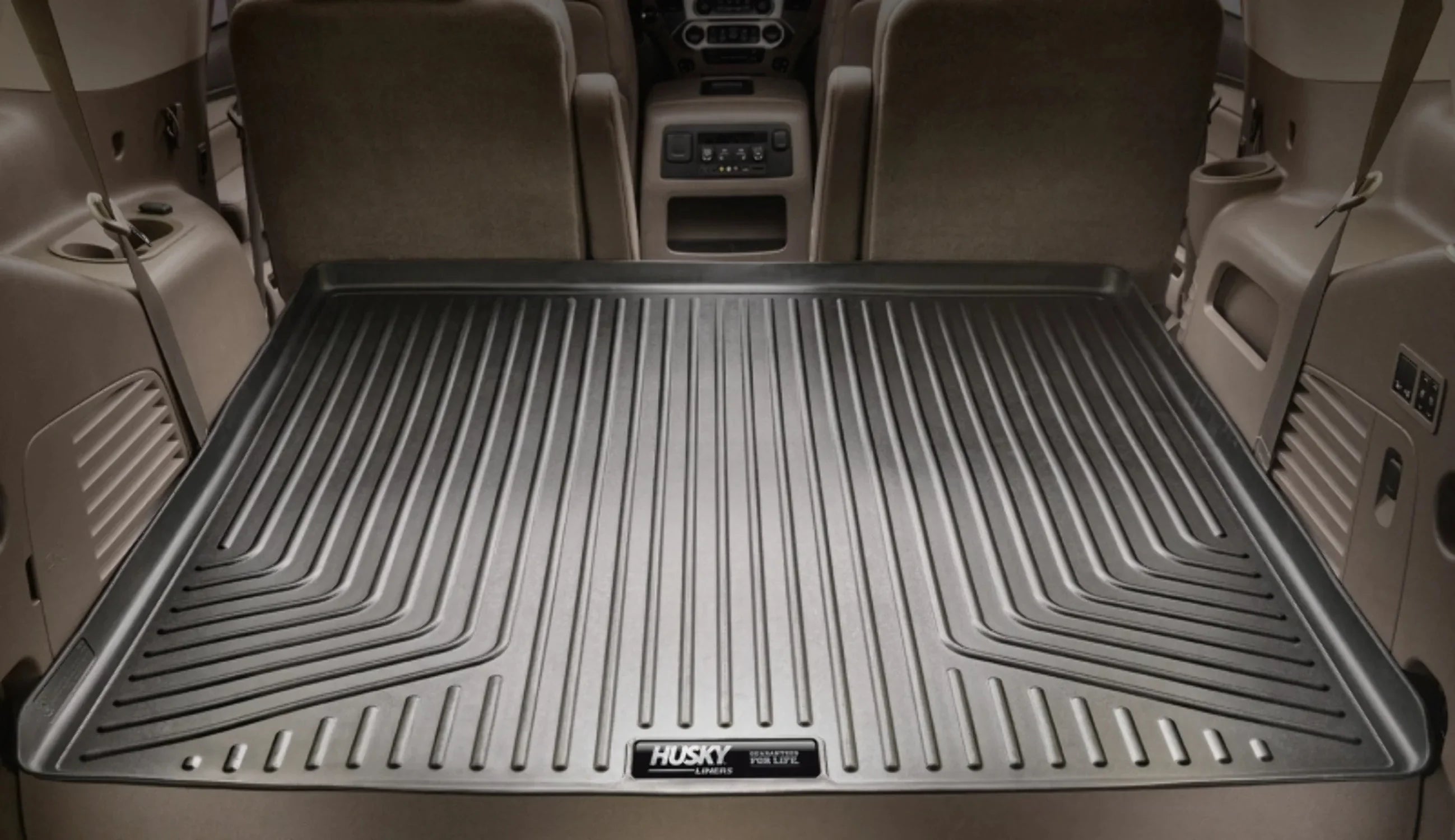 Husky by RealTruck Weatherbeater Series Cargo Liner Black Compatible with 07-12 Chevrolet Tahoe/07-12 GMC Yukon; w/ or w/o 3rd row Seat