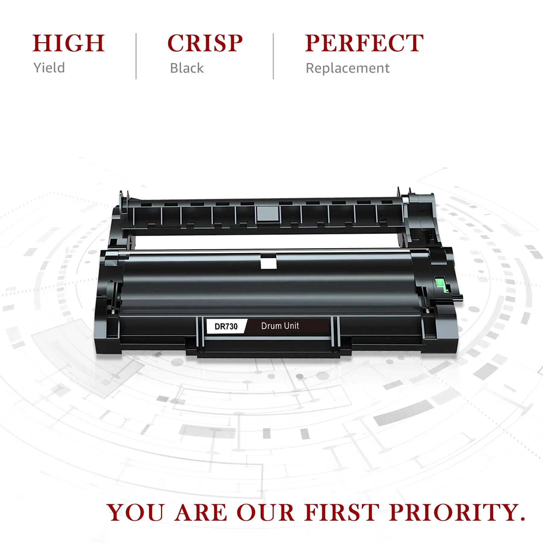 Compatible for brother Printer DR730 Drum Unit Toner(2 pack)