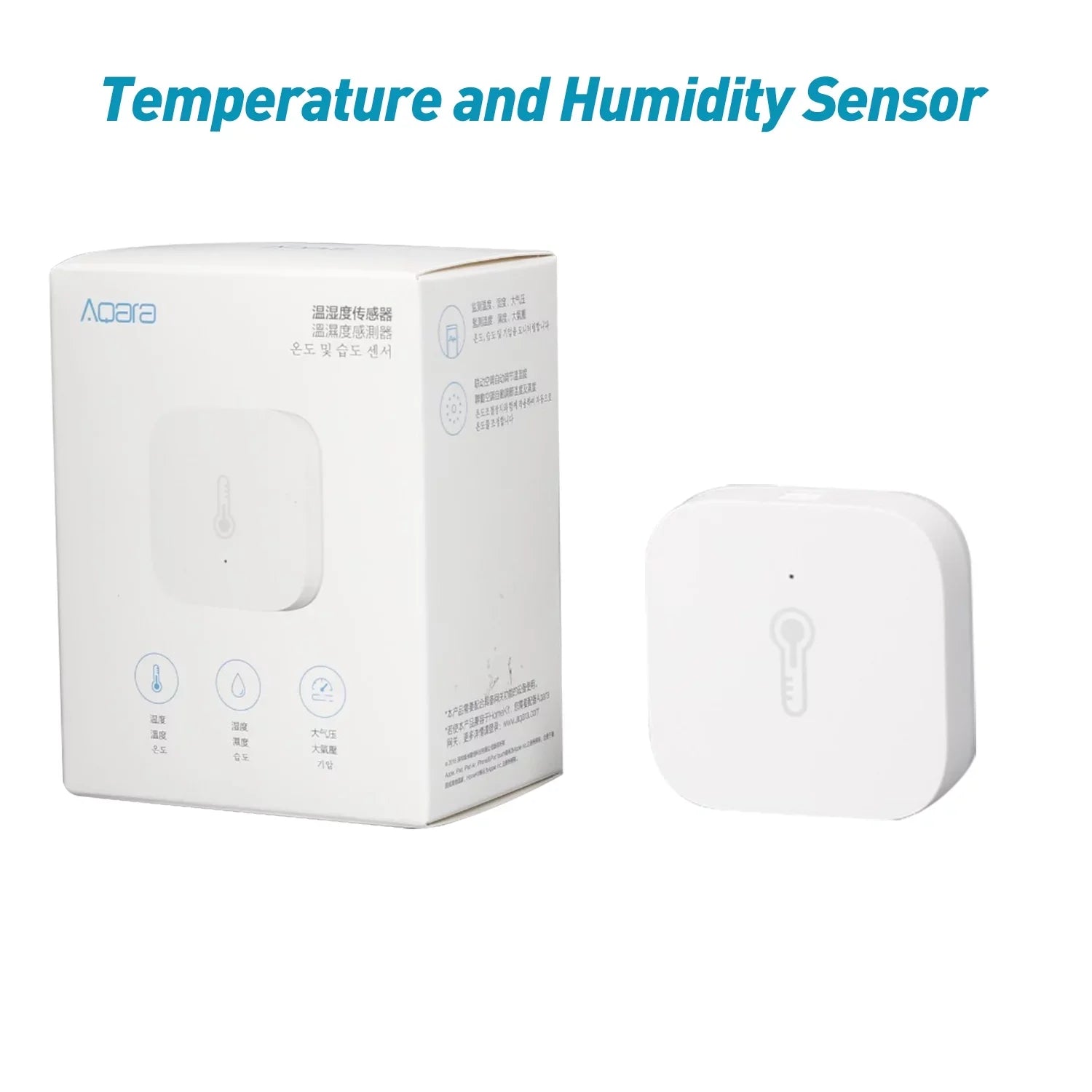 Temperature Sensor Smart Aqara Humidity Sensor for Remote Monitoring and Home Automation REQUIRES AQARA HUB Compatible with Apple HomeKit