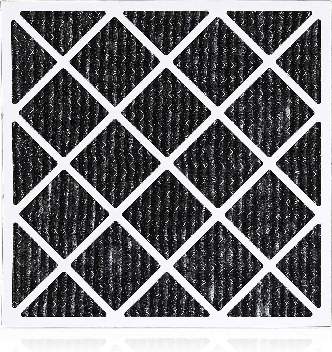 Filterbuy 16x18x1 MERV 8 Odor Eliminator Pleated HVAC AC Furnace Air Filters with Activated Carbon (6-Pack)