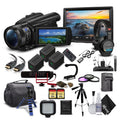 Sony Handycam FDR-AX700 4K HD Video Camera Camcorder + 2 extra Batteries and Charger + 128GB Memory Card + Hard Case + M