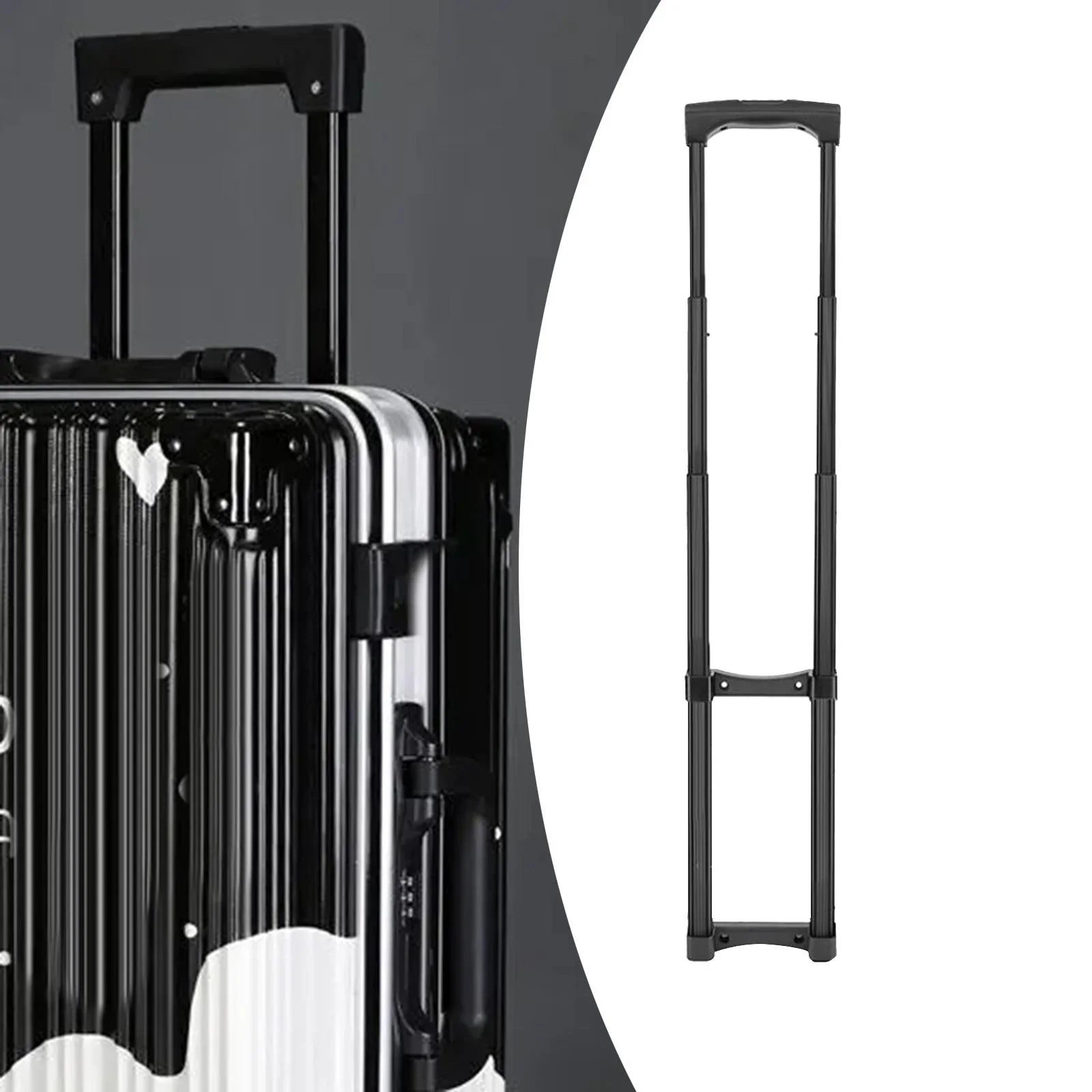 PETSOLA Replacement Travel Luggage Telescopic Handle Telescopic Pull Rod Sturdy Traveling Accessories DIY Suitcase Telescopic Handle
