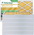 Filterbuy 10x25x4 MERV 11 Pleated HVAC AC Furnace Air Filters (6-Pack)