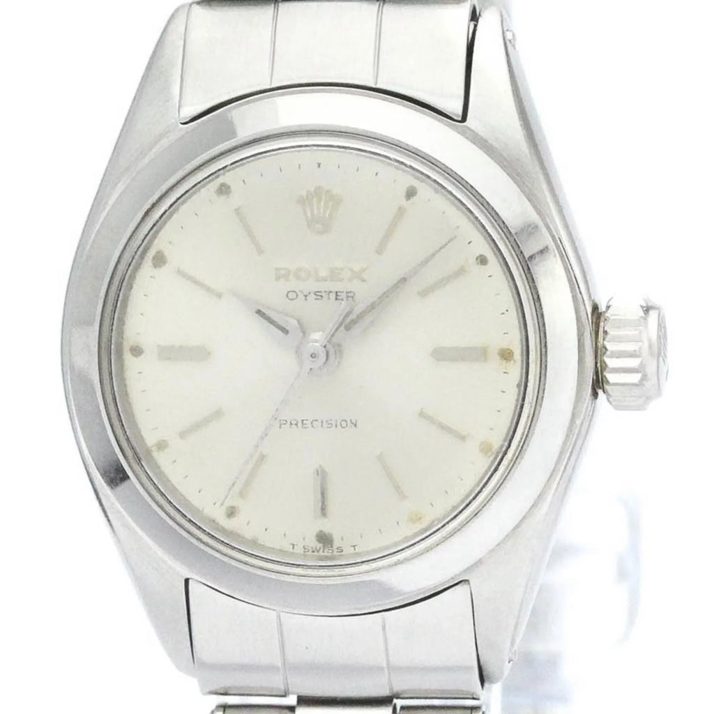 Pre-Owned Vintage ROLEX Oyster Precision Steel Hand-Winding Ladies Watch 6410 BF563332 (Fair)