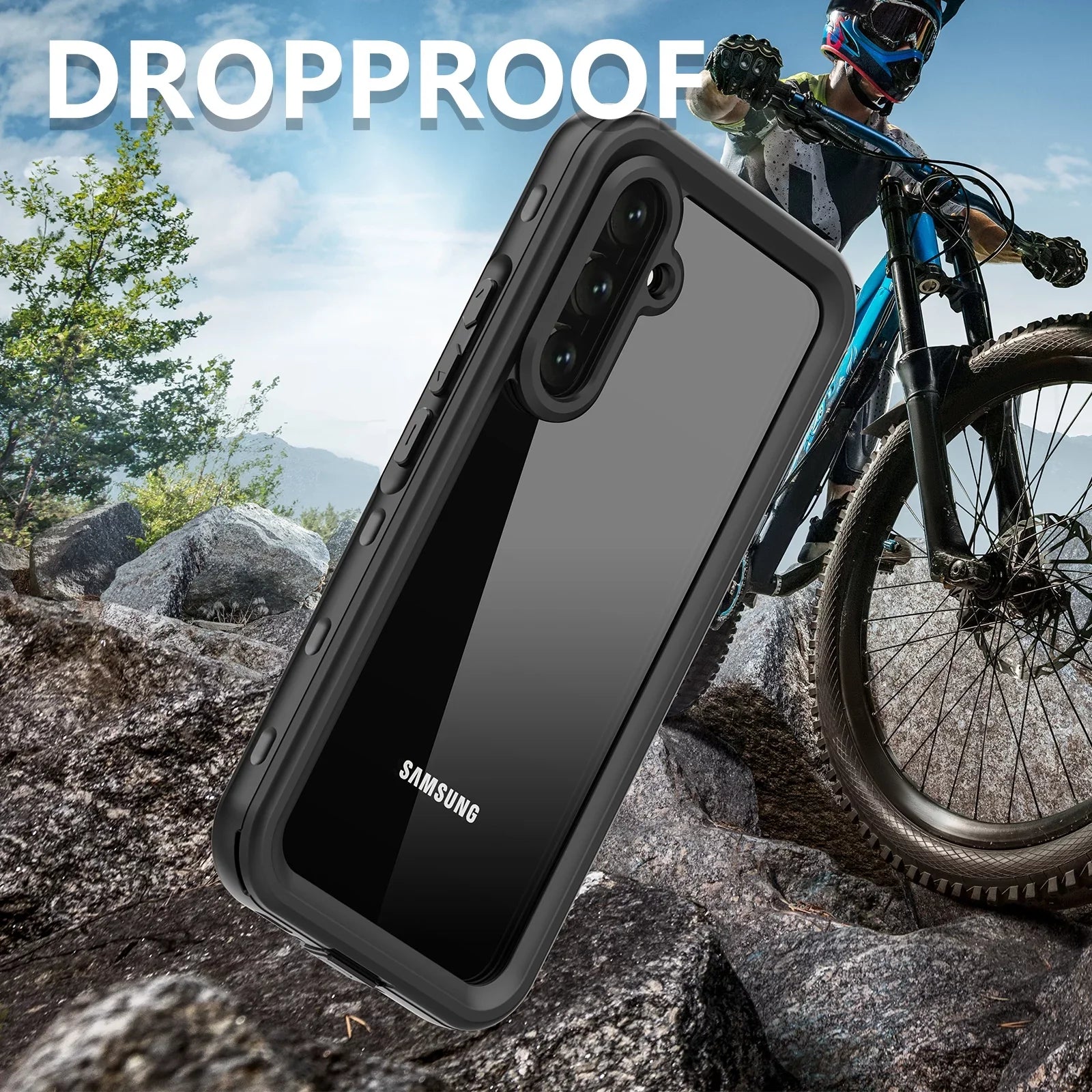 ELEHOLD Rugged Waterproof Case for Samsung Galaxy A54 5G,IP68 Underwater Built-in Screen Protector Full-Body Protection Shockproof Dustproof Waterproof Scratch-Resistant Case for Samsung A54 5G