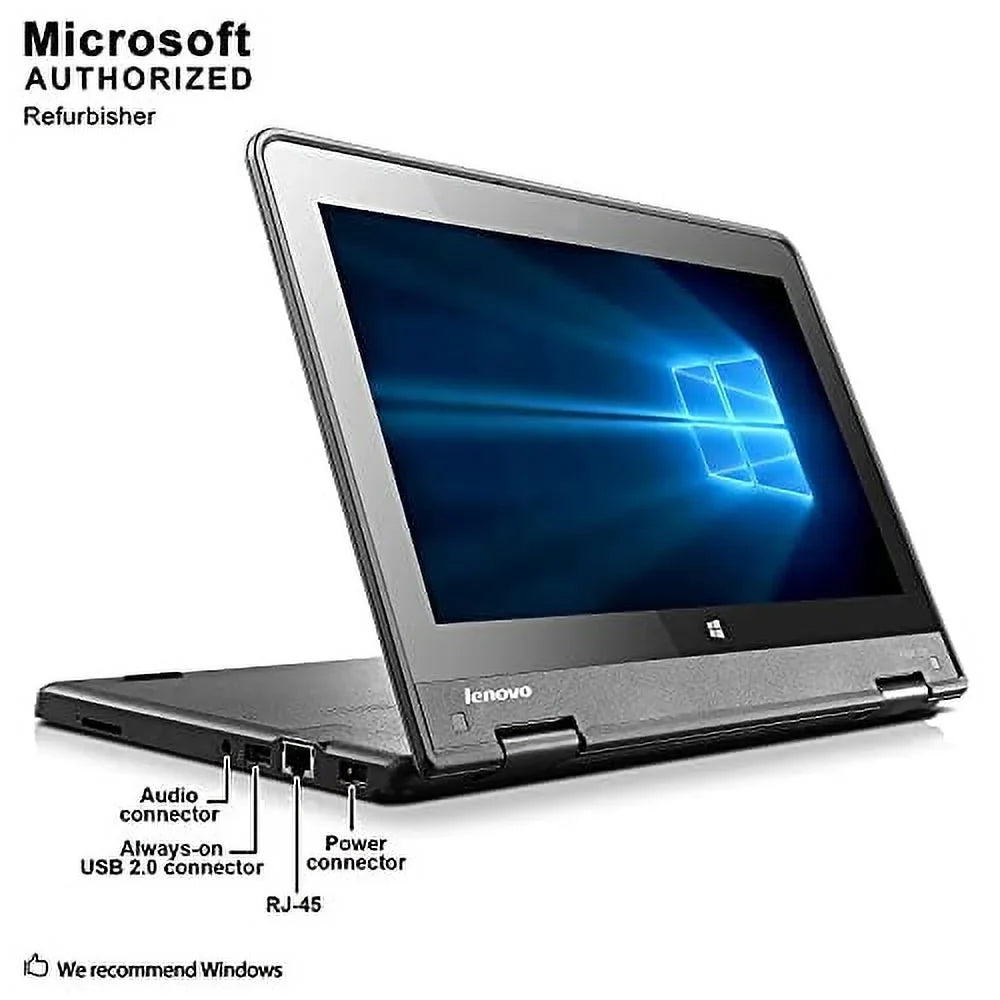 Pre-Owned Lenovo Thinkpad Yoga 11e Notebook 11.6inch Touchscreen Convertible Ultrabook PC, Processor Quad Core Processor, 128GB Solid State Drive, 4GB DDR3 RAM, HD Webcam, LED, HDMI, Bluetooth, Windows 10 (Fair)