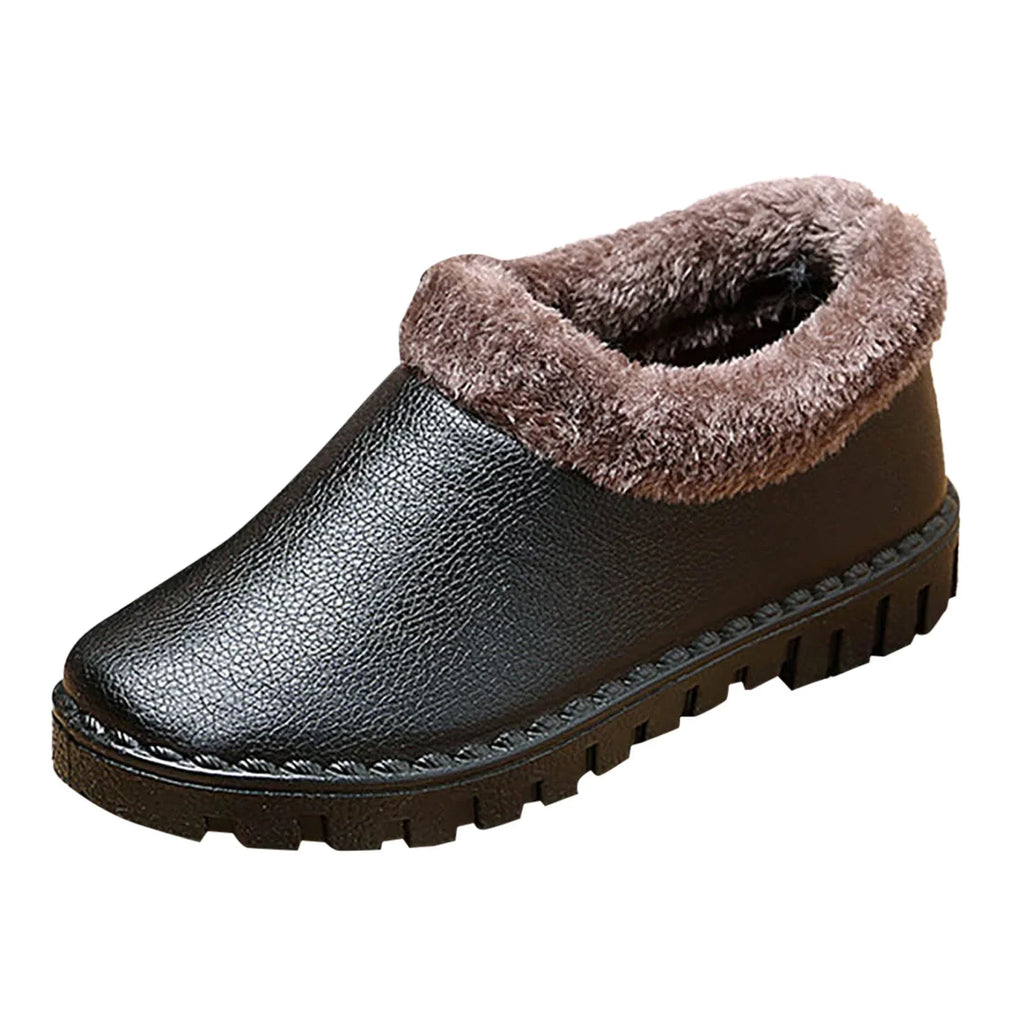 ILJNDTGBE Womens Winter Snow Boots Hiking Shoes Cotton Shoes Women Warm Winter Plush PU Thickened Cotton Boots Fashion T