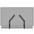 ECHOGEAR Sound Bar Mounting Brackets for TVs - Adjust Height & Depth for Maximum Compatibility Between Your TV & Soundbar - Works with with LG, Vizio, Bose, Dolby Atmos Speakers & More