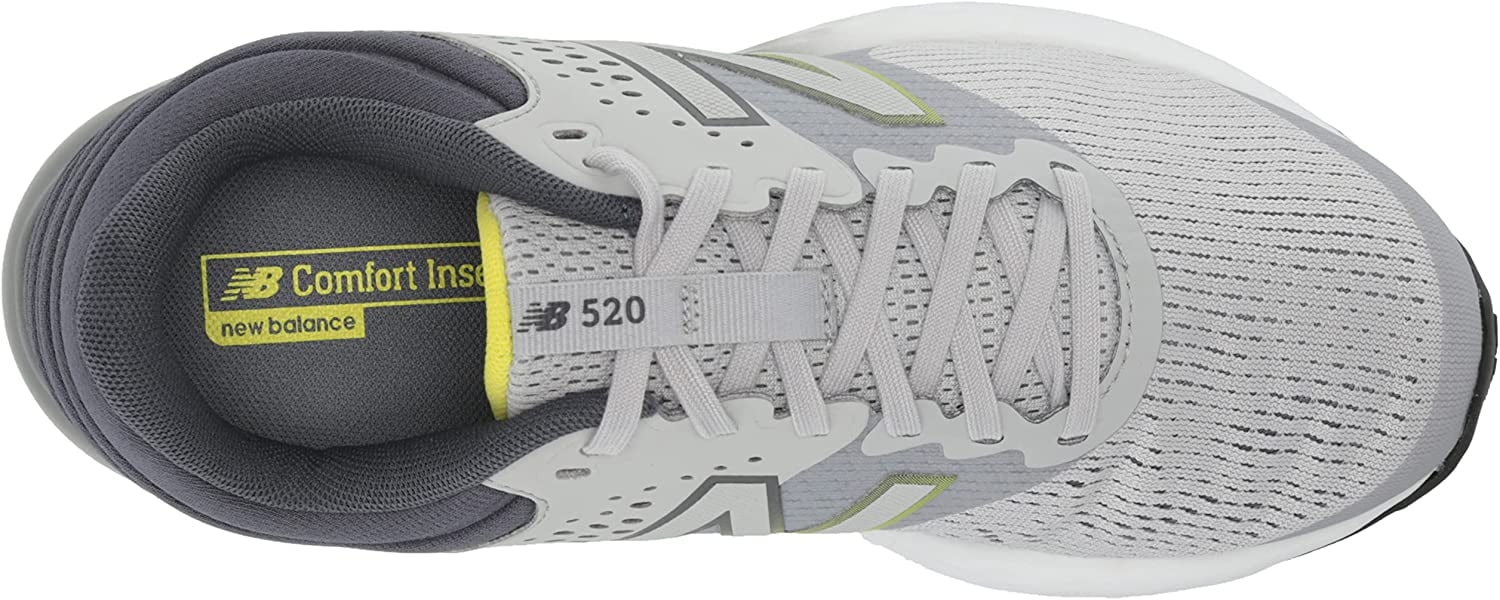 New Balance Men's 520 V7 Running Shoe, Gray/Gray/Hilite, 12