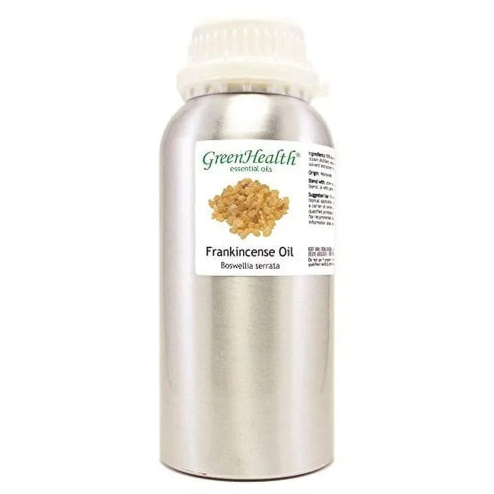 Greenhealth Frankincense 16 fl oz 473 ml Aluminum Bottle w/Plug Cap 100 Pure Essential Oil