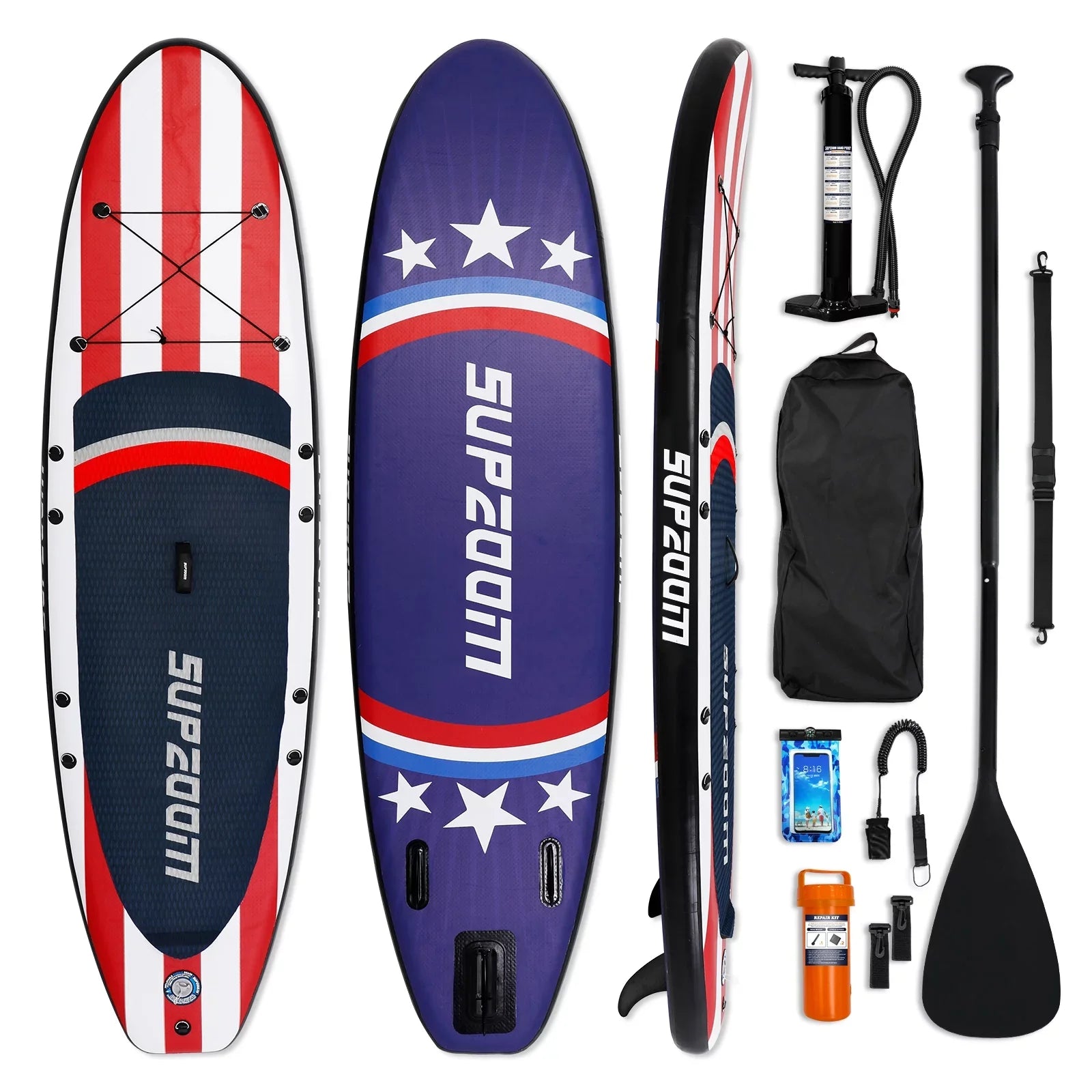 SUPZOOM Big Star Inflatable 10'6×32"×6" SUP for All Skill Levels Everything Included with Stand Up Paddle Board, Paddle, Hand Pump, ISUP Travel Backpack, Leash, Waterproof Bag, Repair Kit