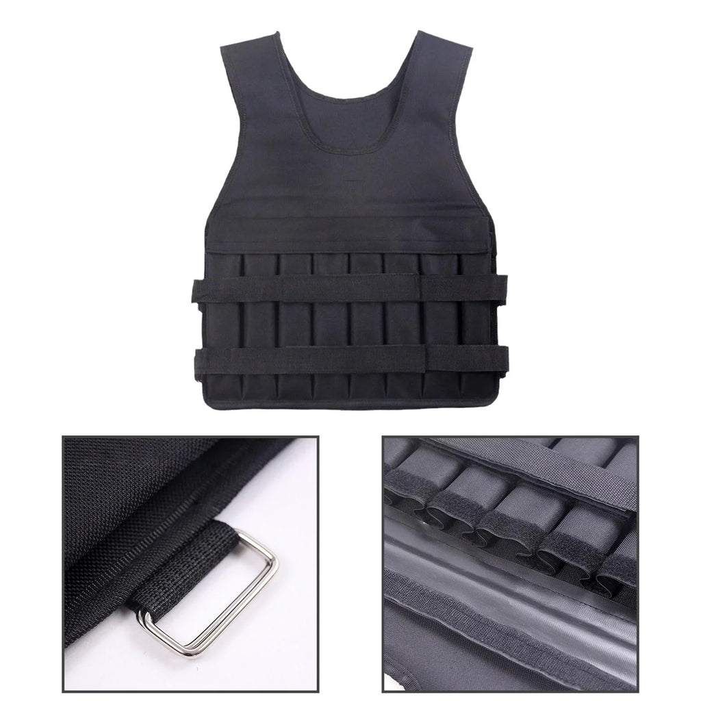 Tnarru Loading Vest Exercise Jacket for Boxing Running Gym Fitness 8 Pockets Exercise Slim Design Strength Training Body Weight Vest