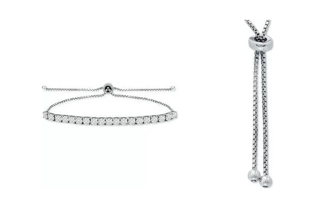 Giani Bernini Sterling Silver Cubic Zirconia Bolo Bracelet